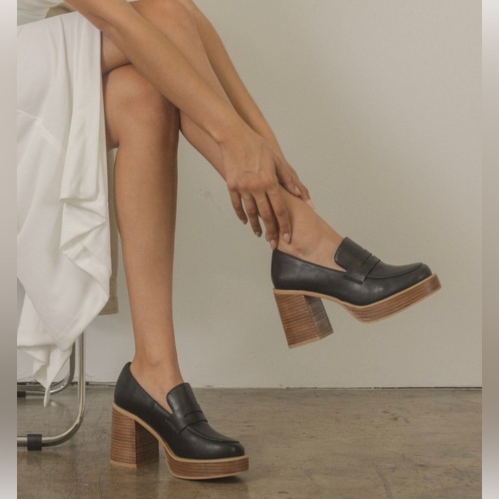 JUST IN // Hannah - Platform Penny Loafers